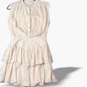 Socialite Baby Doll Dress Ruffled Tiered Button Up Y2K 90s Coquette Womens XS